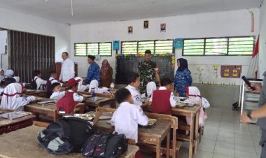 Koramil 2215/Ciemas Bersama Korpimcam Ciemas Monitoring Pendistribusian Makanan Sehat Bergizi Gratis