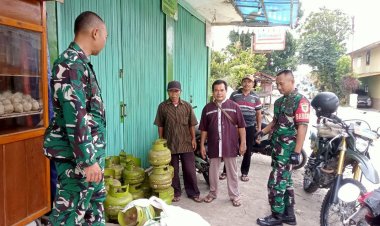 Babinsa Koramil 2205/Kalapanunggal Laksanakan Pengecekan Pangkalan Gas Elpiji 3 Kg di Kecamatan Kabandungan