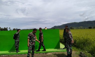 Danramil Bersama Babinsa Koramil 2215/Ciemas Dampingi Asisten Teritorial Kepala Staf Angkatan Darat (ASTERKASAD) ke Desa Ciwaru