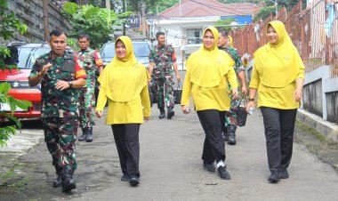 Kunjungan Ibu Ketua Persit Kartika Chandra Kirana Cabang XVI Kodim 0606 ke Koramil 0606-05/Bogor Utara