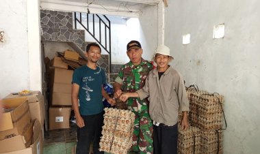 Koramil 2205/Kalapanunggal Laksanakan Patroli Pendampingan Penyaluran Bansos