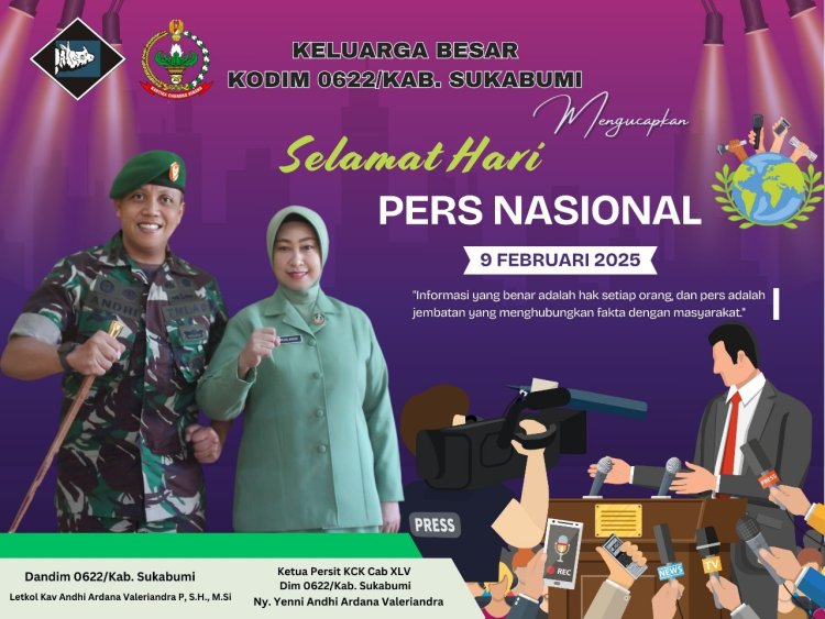 Dandim 0622/Kab Sukabumi: Selamat Hari Pers Nasional, Pers Mengawali Ketahanan Pangan untuk Kemandirian Bangsa