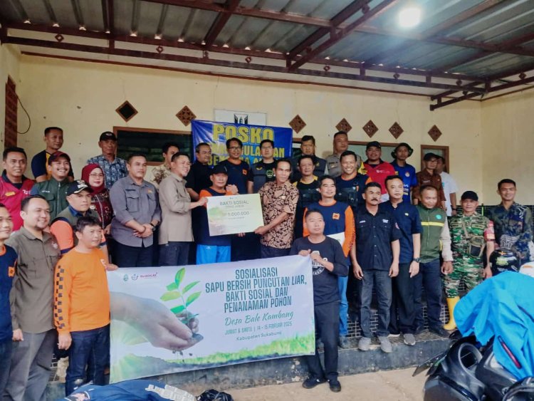 Babinsa Desa Balekambang Hadiri Kunjungan Kadis DPMD Provinsi dalam Sosialisasi Siber Pungli, Penanaman Pohon, dan Baksos