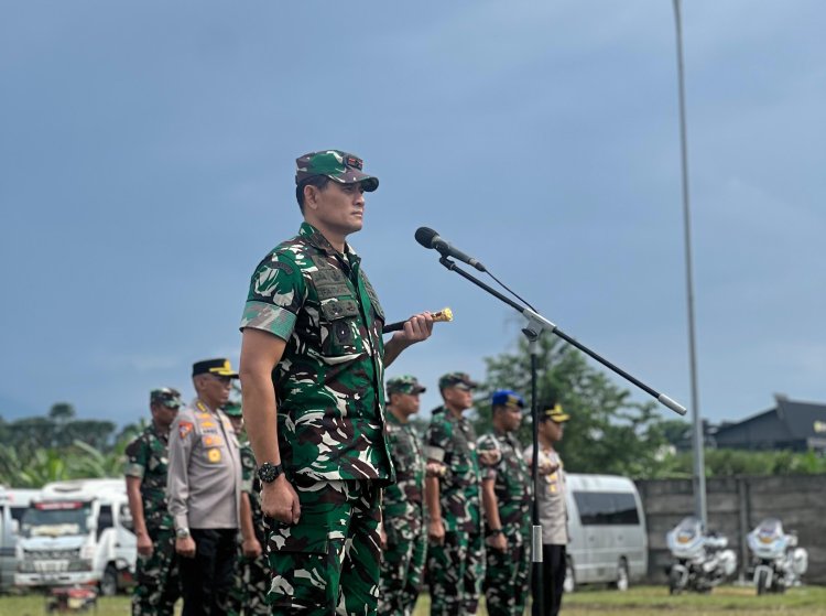 Danrem 061/SK Brigjen TNI Faisol Izuddin Karimi Kerahkan Ribuan Personel Amankan Puncak Perayaan HUT Gerindra ke-17 di SICC, Sentul-Bogor