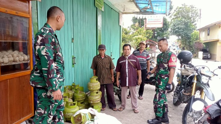 Babinsa Koramil 2205/Kalapanunggal Laksanakan Pengecekan Pangkalan Gas Elpiji 3 Kg di Kecamatan Kabandungan