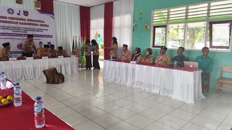 Babinsa Koramil 2207/Jampangtengah Hadiri Pembukaan Kursus Pembina Pramuka Mahir Lanjutan TA 2025