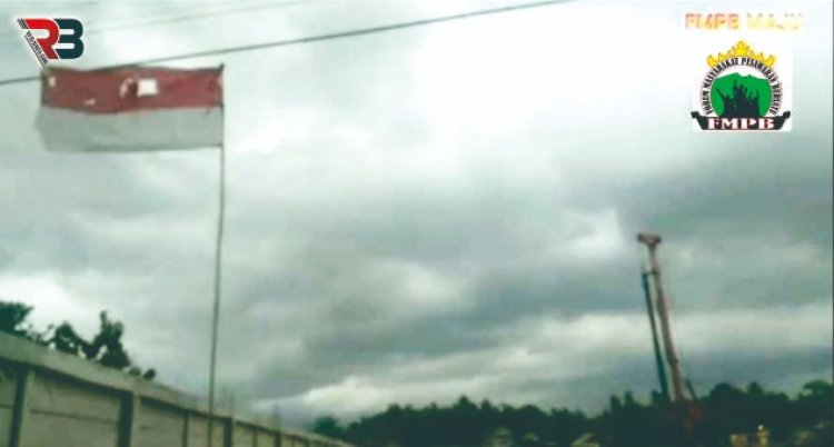 Lecehkan Simbol Negara Indonesia, Bendera Robek Berkibar di Pembangunan RS. Urip Sumoharjo Pesawaran
