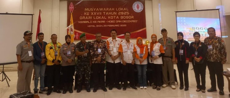 Danramil 06-06/Tanah Sareal Wakili Dandim 0606/KB Hadiri Musyawarah Lokal XXVII Tahun 2025 Orari Daerah Jawa Barat Lokal Kota Bogor