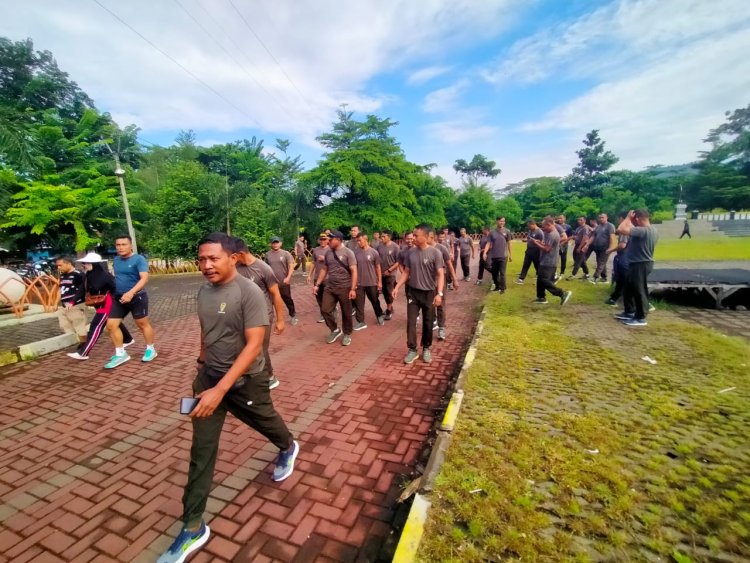 Menjaga Kebugaran, Dandim 0622 Kab. Sukabumi Himbau Prajurit Rutin Berolahraga