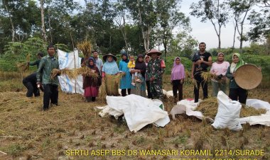 Babinsa Koramil 2214/Surade Dukung Ketahanan Pangan di Kecamatan Waluran