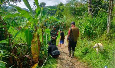 BABINSA KORAMIL 2208/NYALINDUNG LAKSANAKAN KEGIATAN KARYA BAKTI PEMASANGAN PIPANISASI