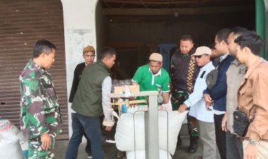 Babinsa Koramil 2214/Surade Laksanakan Giat Sergab Bersama Tim Bulog dan Gapoktan di Kecamatan Ciracap