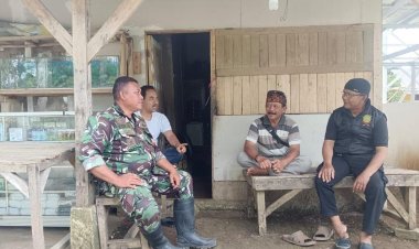 Babinsa Koramil 2207/Jampang Tengah Laksanakan Komsos dengan Tokoh Masyarakat