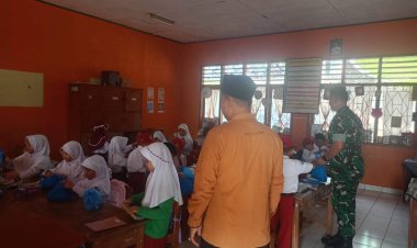 Babinsa Koramil 2211/Sagaranten Laksanakan Monitoring Pemberian Makanan Bergizi di SDN 2 Sagaranten