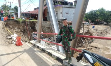 Dandim 0622 Kabupaten Sukabumi Tinjau Lokasi Bencana di Kp. Cijangkar, Imbau Warga Tetap Waspada