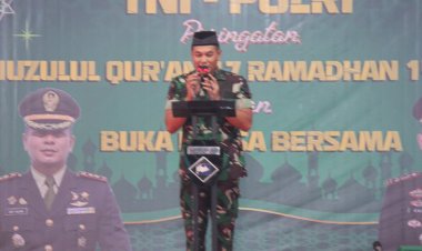 Sinergi Makodim 0606/KB dan Polresta Dalam Giat Nuzulul Qur’an 17 Ramadhan 1446 H Mempererat Buka Puasa Bersama