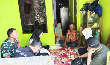 Babinsa Koramil 2202/Palabuhanratu Dampingi Kemensos Kunjungi Penyandang Disabilitas