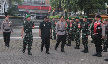 Kodim 0622/Kabupaten Sukabumi Bersama Forkopimda Gelar Apel Siaga Pemberantasan Premanisme