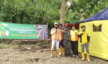 Koramil 2215/Ciemas Laksanakan Pengamanan dan Pemantauan Arus Mudik di Jalur Puncak Dini Giopakh Ciletuh