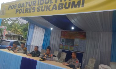 Babinsa Koramil 2201/Cisolok Laksanakan Pengamanan Pos Gatur Idulfitri 2025