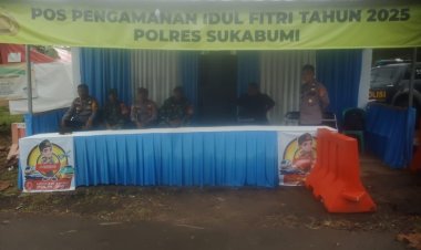 Koramil 2204/Cikidang Bersama Polsek Cikidang Laksanakan Pengamanan Idul Fitri