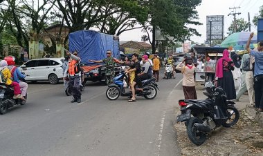 Pengamanan Oleh TNI-Polri di Jampangkulon Berjalan Aman dan Kondusif