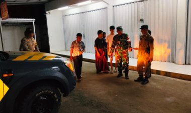 Patroli Malam Pengamanan Hari Raya Idul Fitri 1446 H di Tegalbuleud