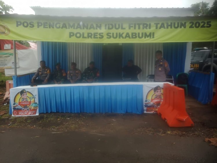 Koramil 2204/Cikidang Bersama Polsek Cikidang Laksanakan Pengamanan Idul Fitri