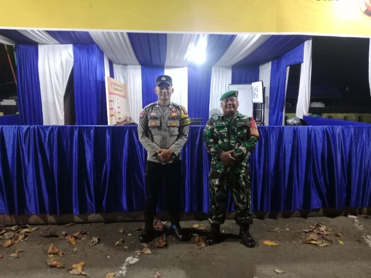 TNI-POLRI Bersinergi Amankan Arus Mudik di Pos Pam RTH Balai Desa Citepus