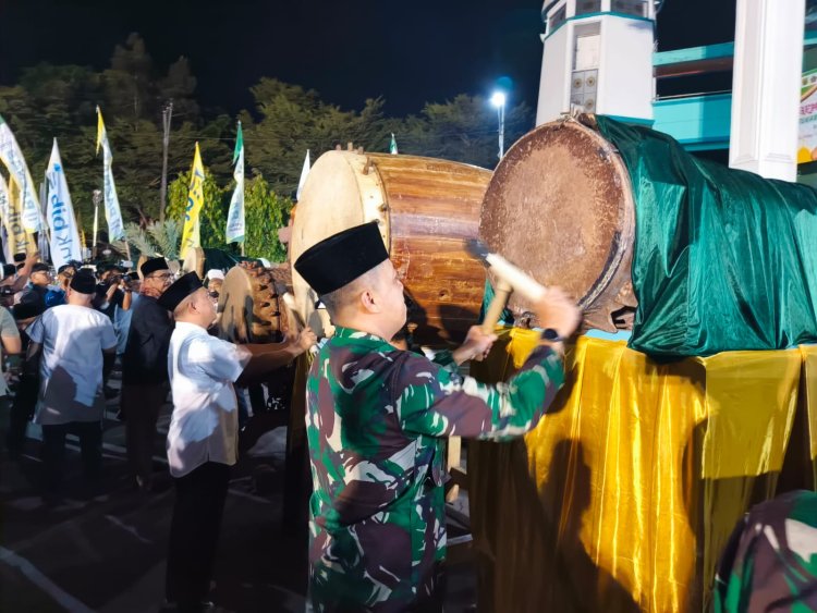 Anggota Koramil 2202/Palabuhanratu, Serma Bayu Setiaji Laksanakan Kegiatan Gema Takbir Mubarokah Sukabumi 1446 H Tahun 2025