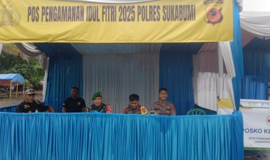 Pengamanan Pos PAM Wisata Muara Cikaso oleh Babinsa Koramil 2212/Tegalbuleud