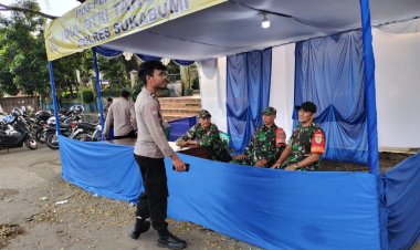 KORAMIL 2213/JAMPANG KULON GELAR PENGAMANAN PASCA LEBARAN BERSAMA POLSEK JAMPANG KULON