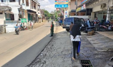 Koramil 2209/Lengkong Laksanakan Monitoring Arus Mudik dan Balik Lebaran