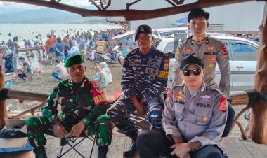 Koramil 2202/Palabuhanratu Laksanakan Pengamanan Pengunjung Wisata Batu Bintang