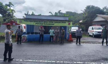 Babinsa Koramil 2204/Cikidang Bersama Polsek Cikidang Laksanakan Pengamanan Idul Fitri