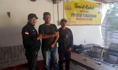 Silaturahmi Idulfitri, Kabiro Rilisberita.com Pandeglang Disambut Kanit Reskrim Polsek Cibaliung