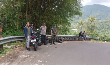 Babinsa Koramil 2204/Cikidang Laksanakan Pengamanan Arus Mudik Idul Fitri