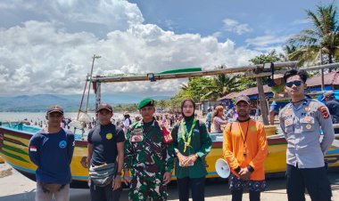 Koramil 2202/Palabuhanratu Laksanakan Pengamanan Wisata di Pantai Citepus dan Batu Bintang