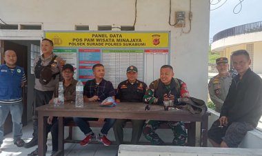 Babinsa Koramil 2214/Surade Laksanakan Pengamanan Lebaran dan Arus Wisata di Ujung Genteng