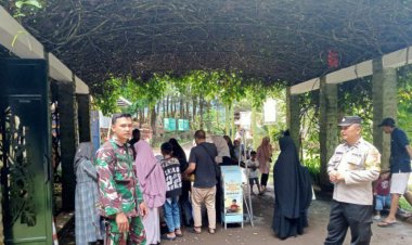 Babinsa Koramil 2208/Nyalindung Laksanakan Monitoring dan Pengamanan di Obyek Wisata Edupark Mabda Islam