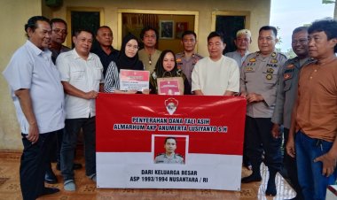 Alumni Seba Polri 93/94 Serahkan Santunan untuk Keluarga AKP Anumerta Lusianto