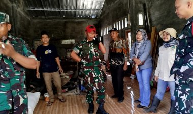 Danramil 2209/Lengkong Sosialisasikan Program Serap  Beras di Desa Tegalega