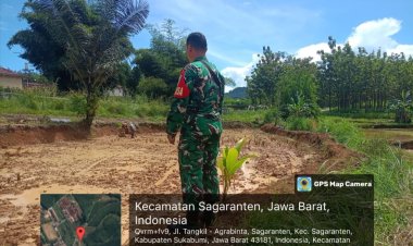 Babinsa Desa Padasenang Dukung Ketahanan Pangan di Kecamatan Sagaranten