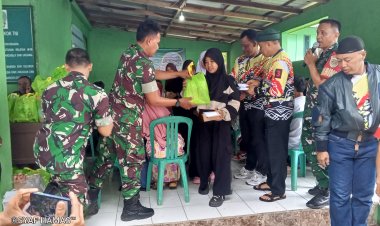 Koramil 2201/Cisolok Tebar Kepedulian, Santuni 50 Anak Yatim Piatu