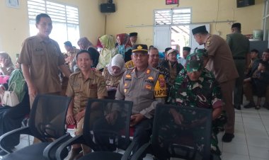 Babinsa Koramil 2204/Cikidang Hadiri Halal Bihalal Bersama Forkopimcam Cikidang