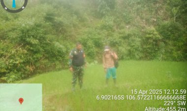 KORAMIL 2204/CIKIDANG DUKUNG PROGRAM KETAHANAN PANGAN DI DESA CIKARAE THOYIBAH