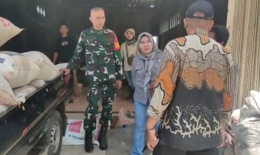 Babinsa Koramil 2209/Lengkong Laksanakan Sosialisasi Serap Gabah Petani
