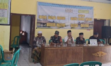 Babinsa Koramil 2204/Cikidang Hadiri Rapat Koordinasi dan Halal Bihalal di Desa Gunungmalang