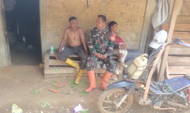 Babinsa Koramil 2210/Pabuaran Laksanakan KOMSOS di Desa Bantarsari