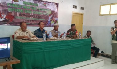 Babinsa Koramil 2201/Cisolok Hadiri Rapat Pembentukan Koperasi Merah Putih di Desa Sukarame